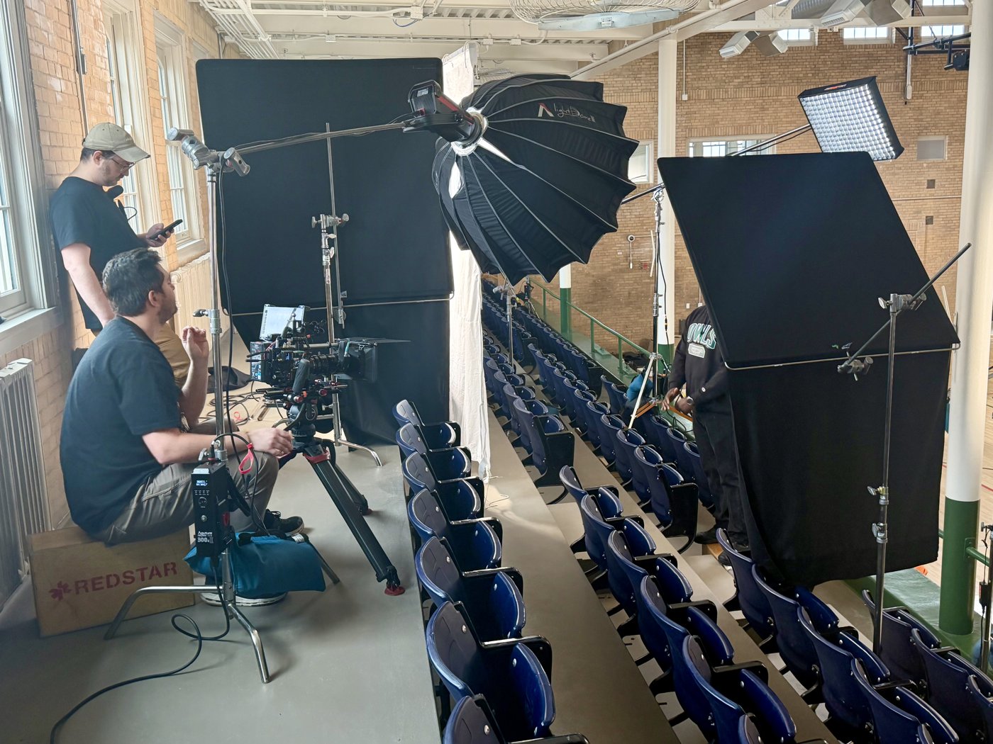 Camera and lighting setup